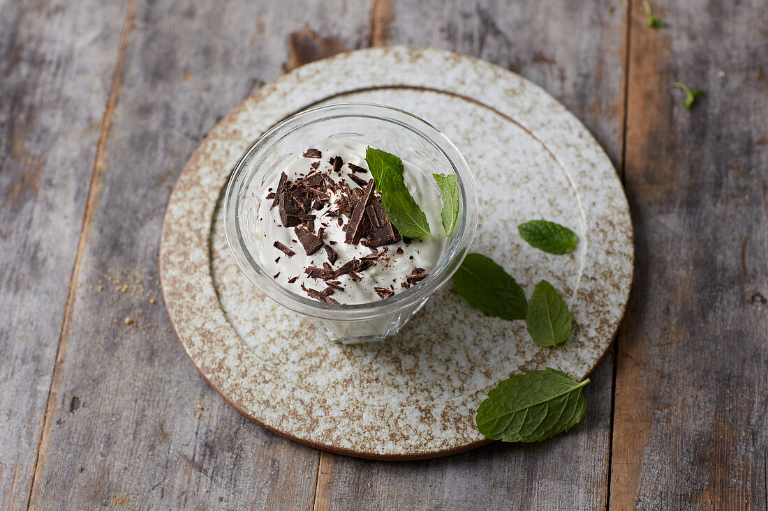 Mint cream with dark chocolate