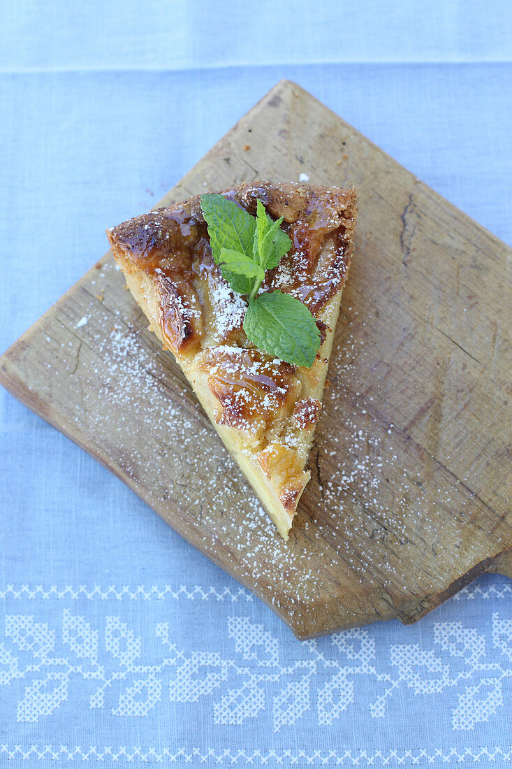 A piece of apple cake