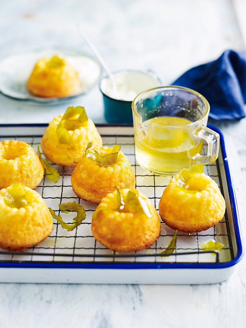 Lime and Yoghurt Cakes with Lime Syrup (Gluten-Free)