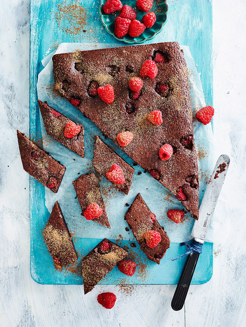 Raspberry and Chocolate Brownie