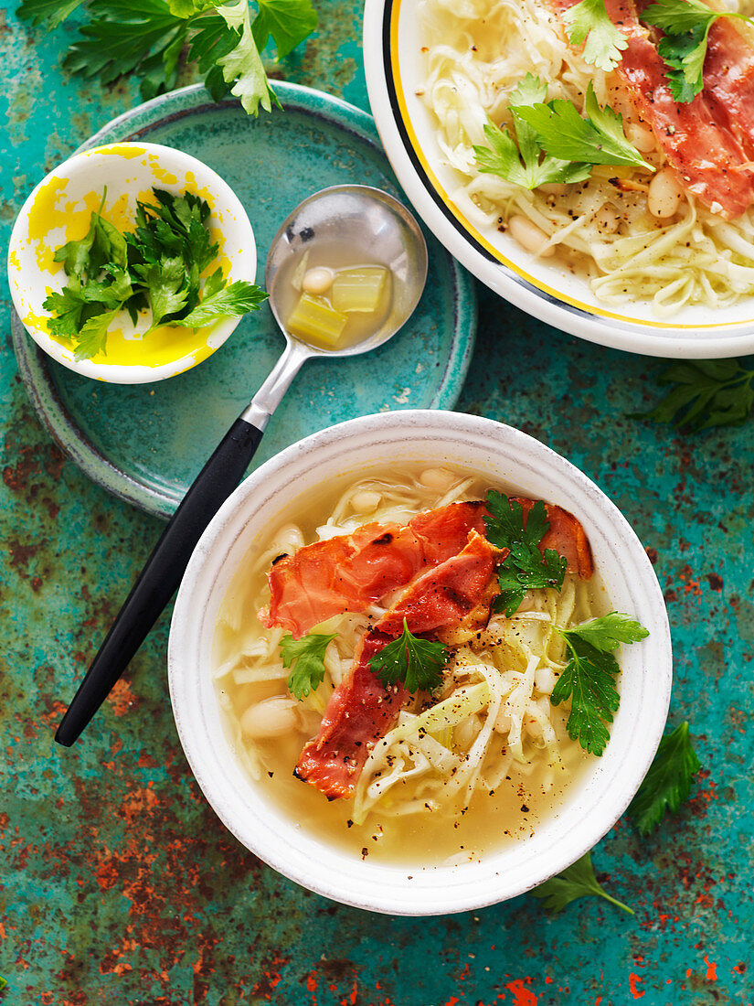 Italian White Bean and Cabbage Soup