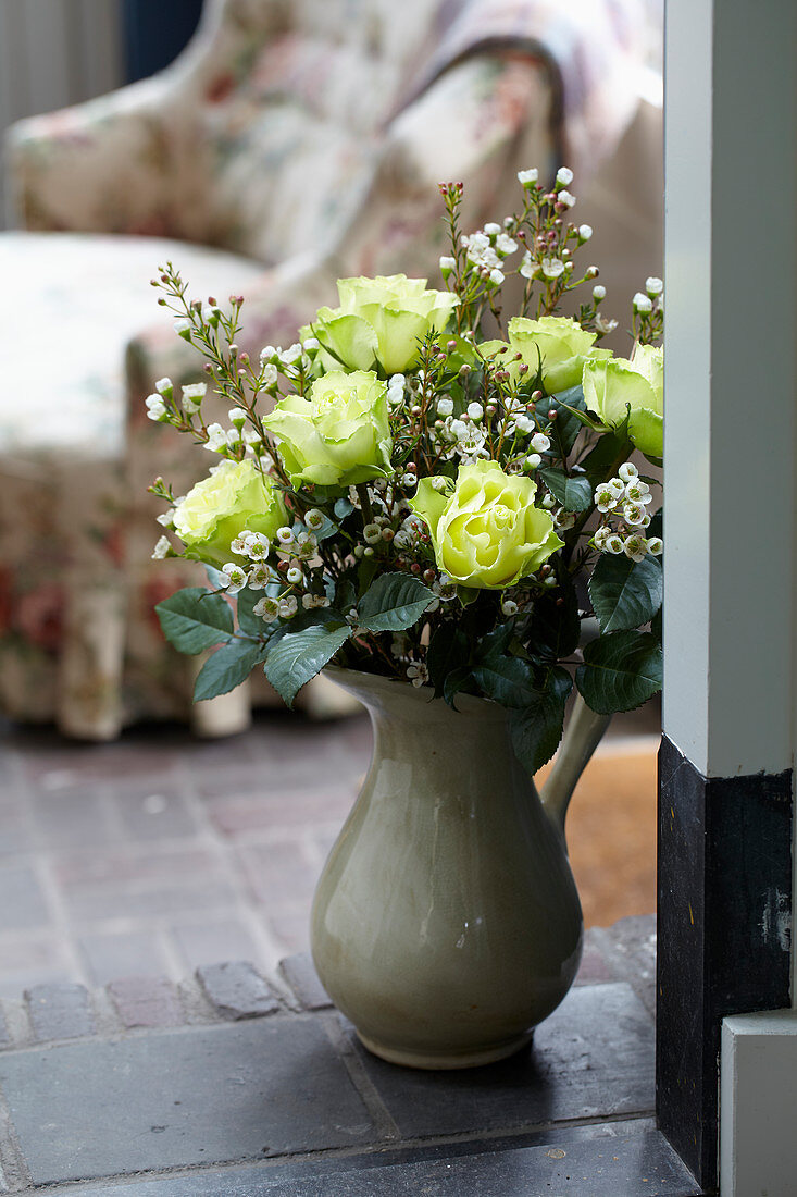 Rosa and Chamelaucium bouquet