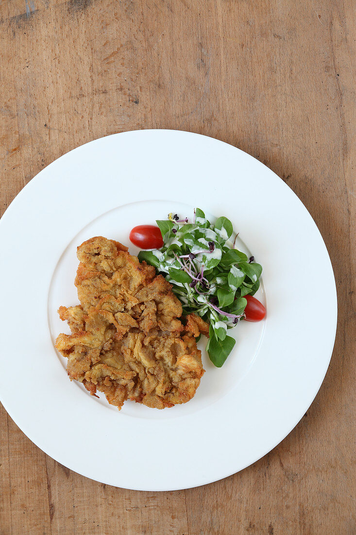 Munich schnitzel with mustard and horseradish