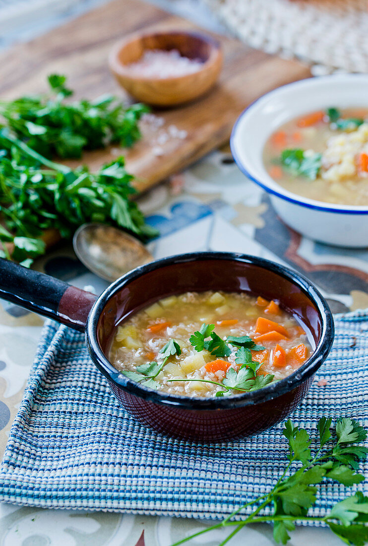 Polish krupnik (barley soup)