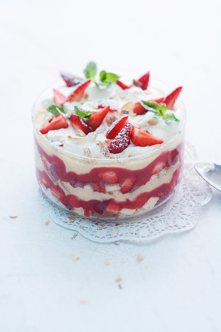 A strawberry trifle