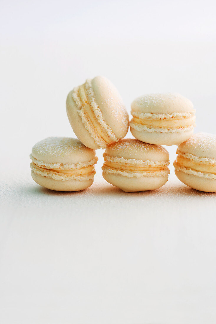 A stack of apricot macaroons