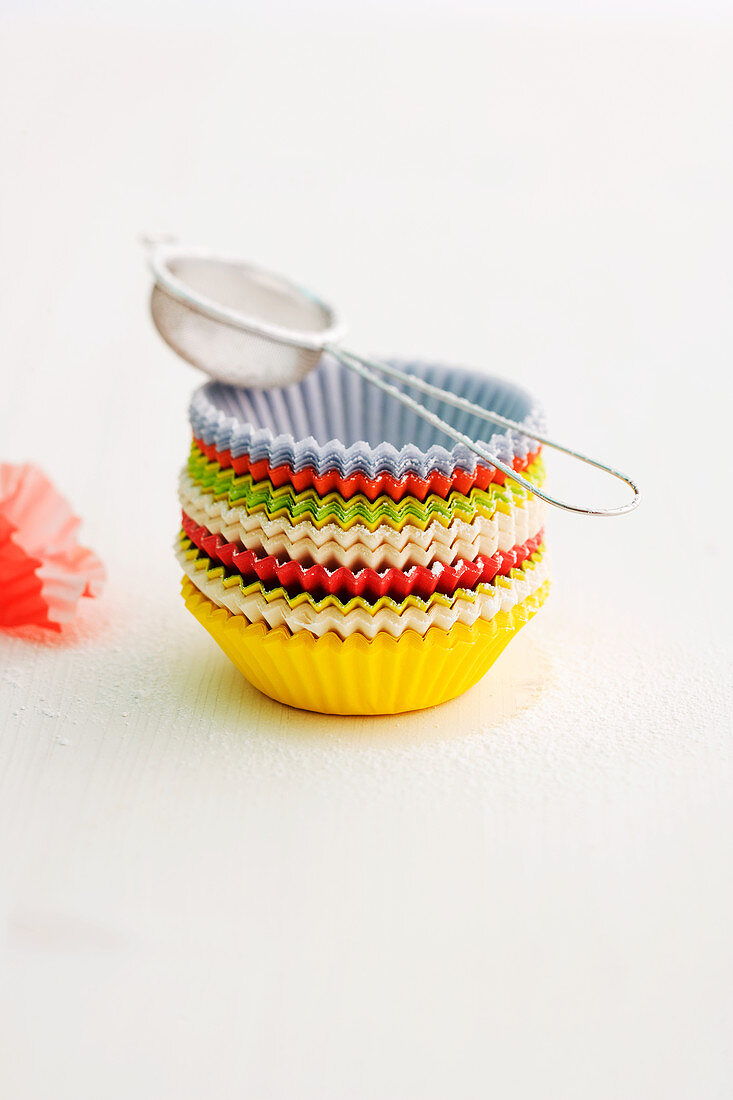 Colourful cake cases for muffins
