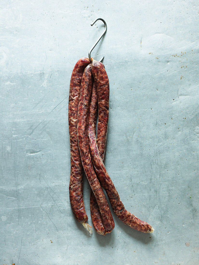 Dried goat sausage