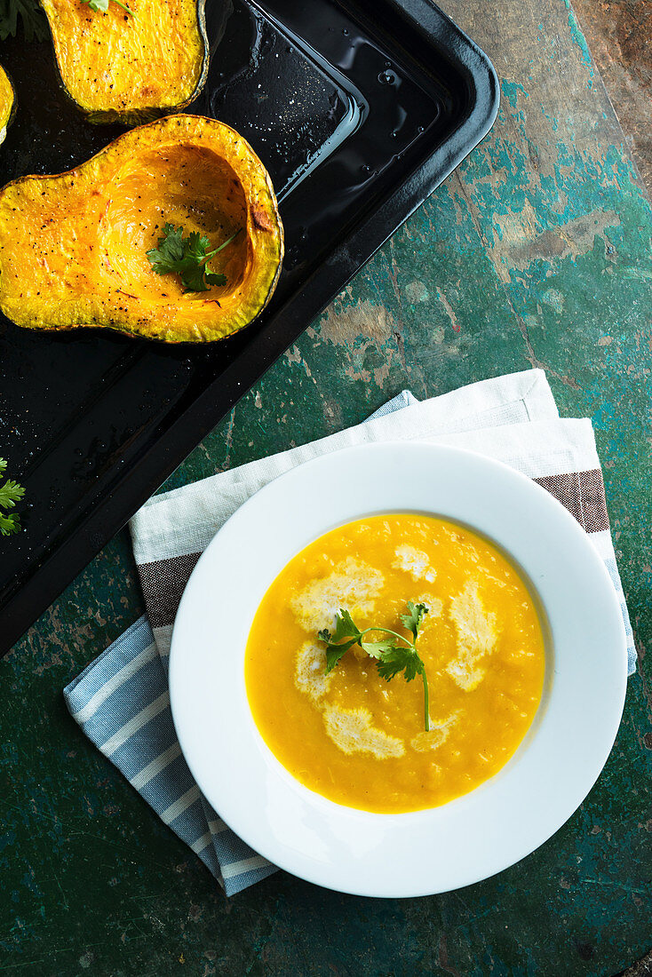 Roasted butternut squash soup