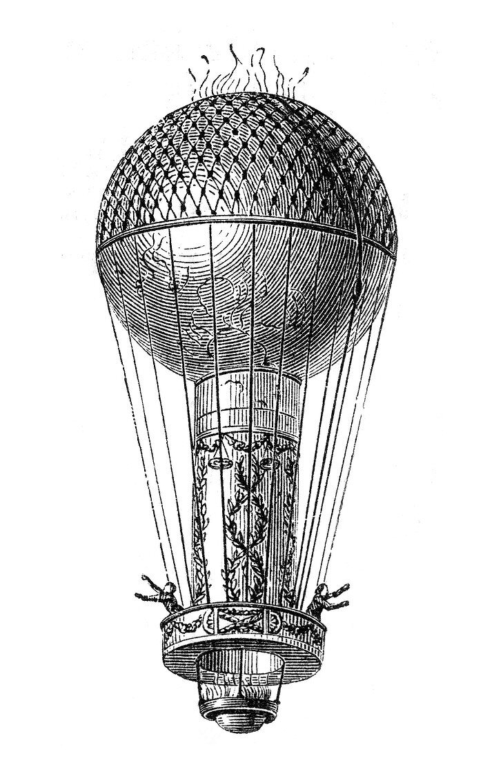 Montgolfier Balloon, Pilatre de Rozier, 1780s