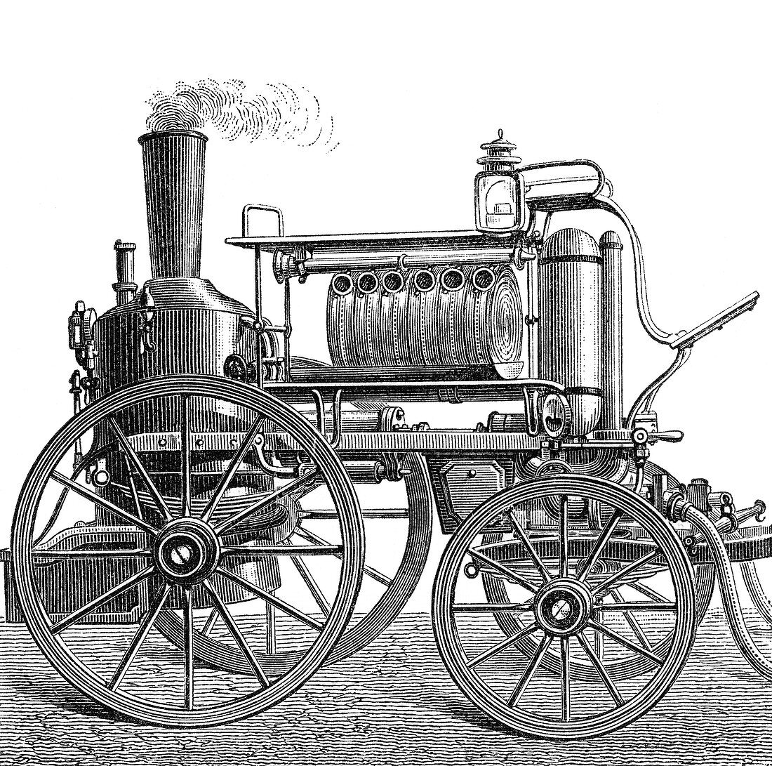 Steam Powered Fire Engine, 19th Century