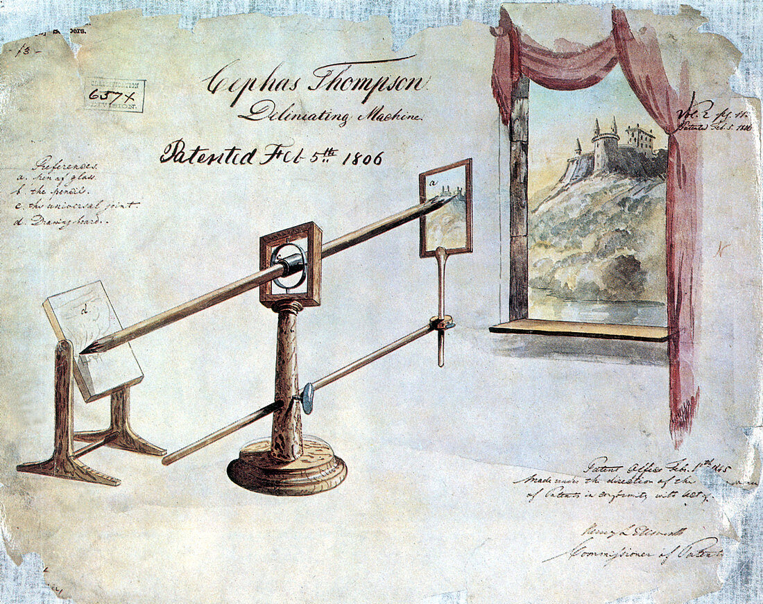 Patent for Delineating Machine, 1806