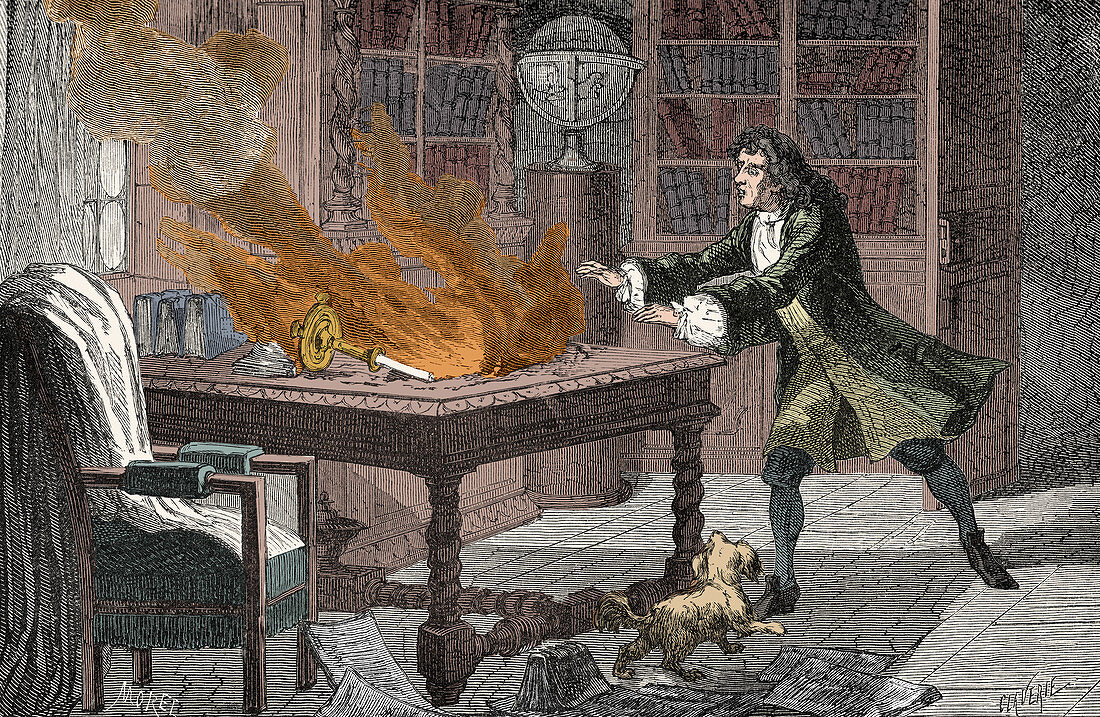 Isaac Newton's Lab Fire, 18th Century