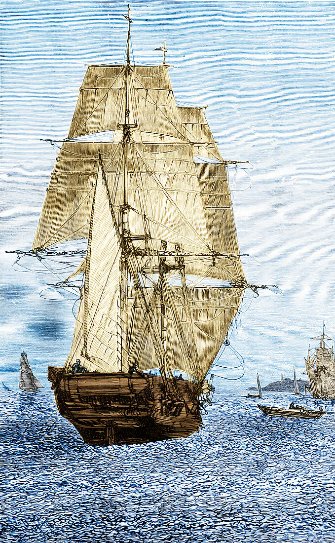 HMS Beagle in Phosphorescent Sea