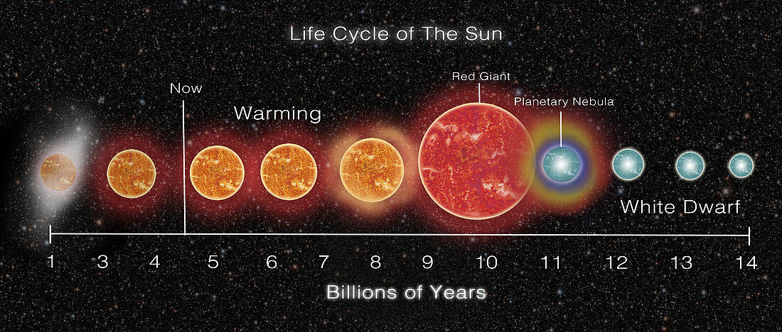 Life Cycle of Sun, Illustration