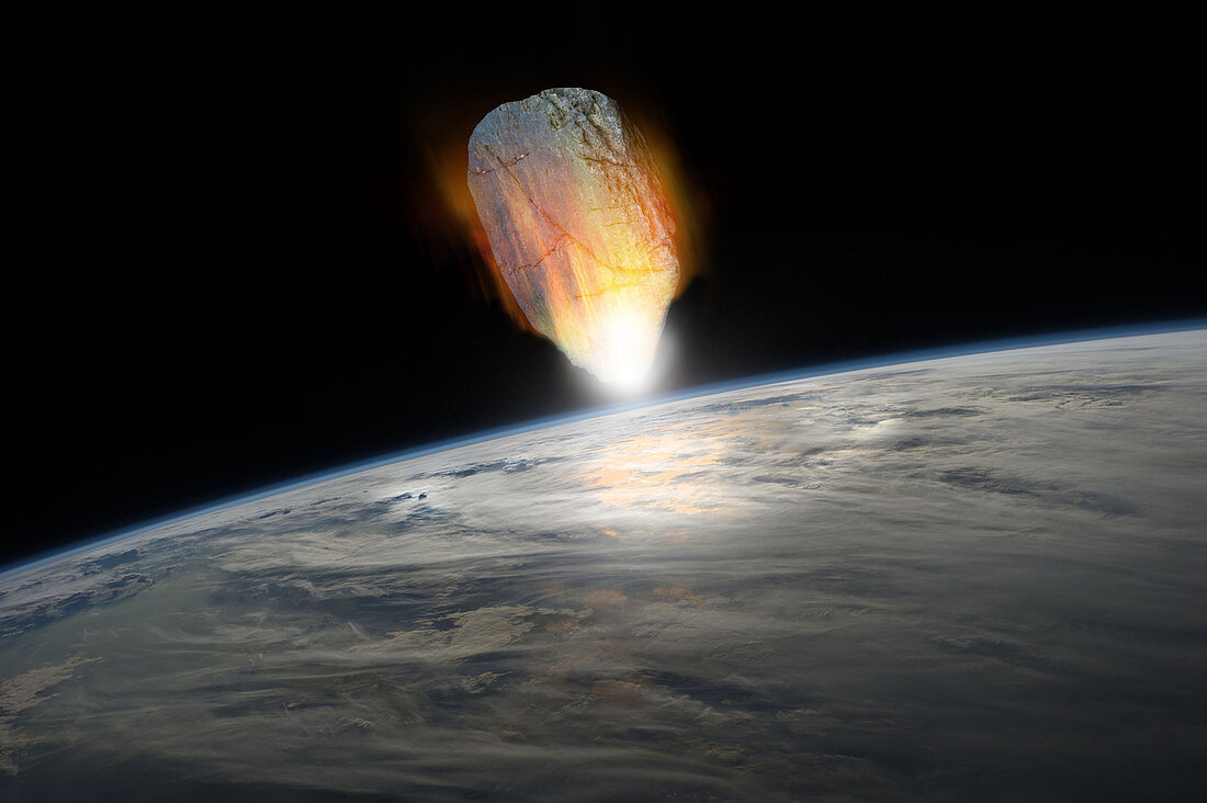 Asteroid About to Collide with Planet