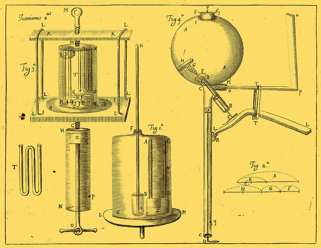 Boyle's Apparatus for Compressing Air, 1682