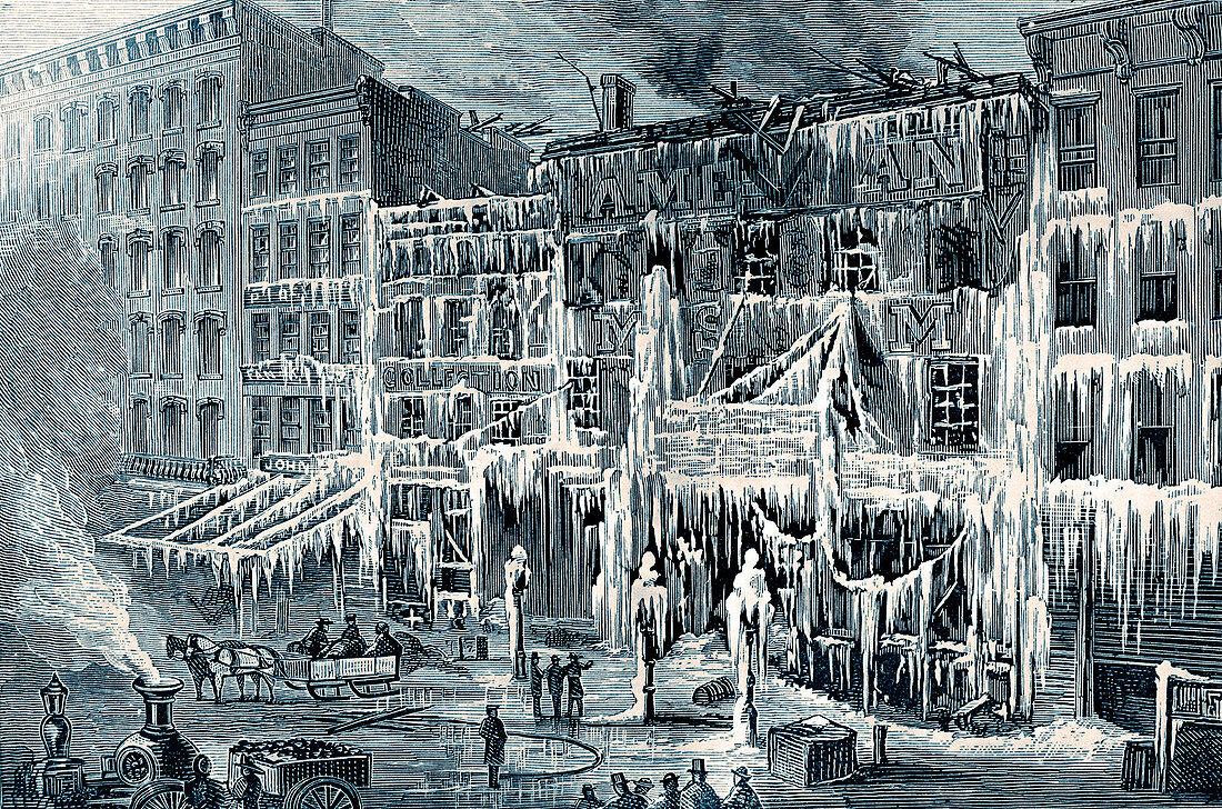 Frozen Remains of Barnum's Museum, 1868