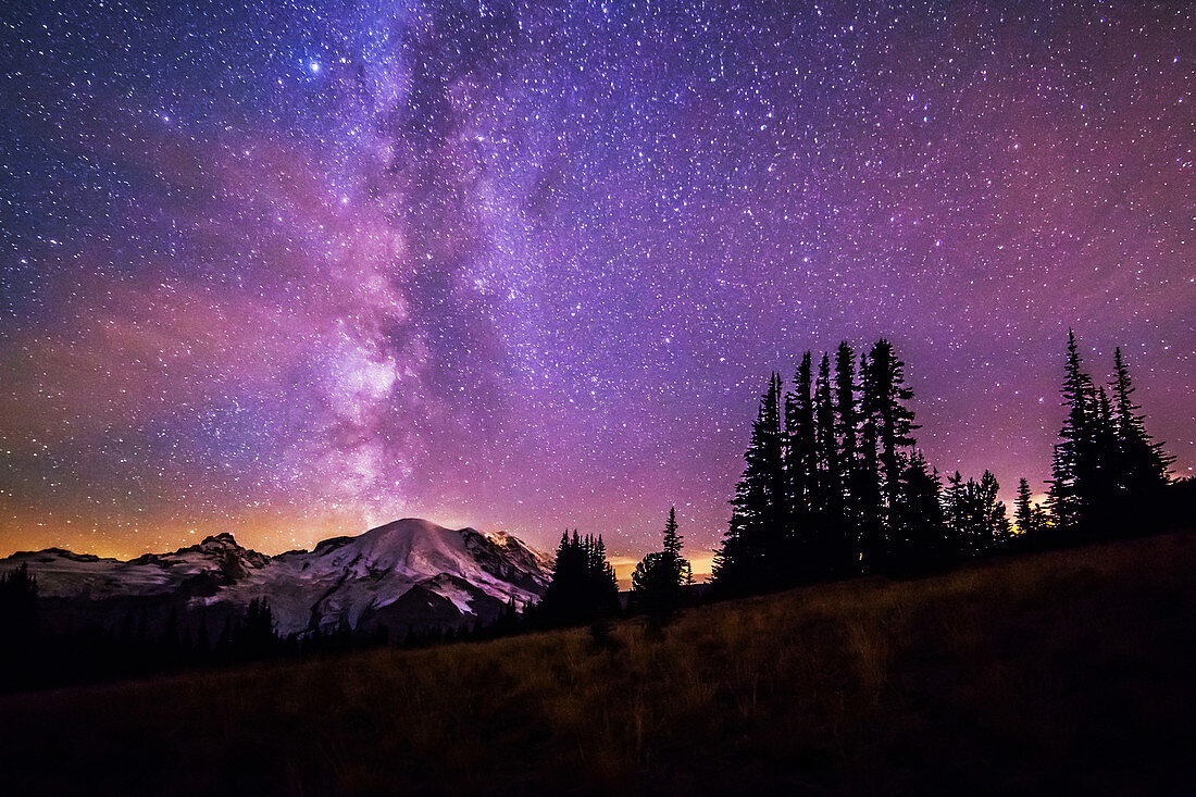 Milky Way over Mt. Rainier