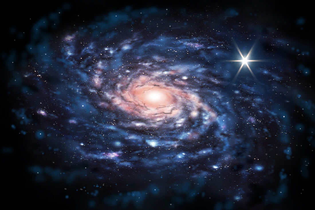 Supernova in Spiral Galaxy