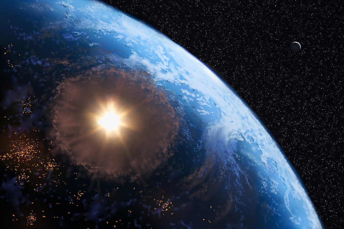 Comet Impacting Earth, Concept