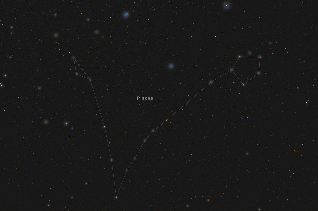 Pisces, Constellation, Labeled