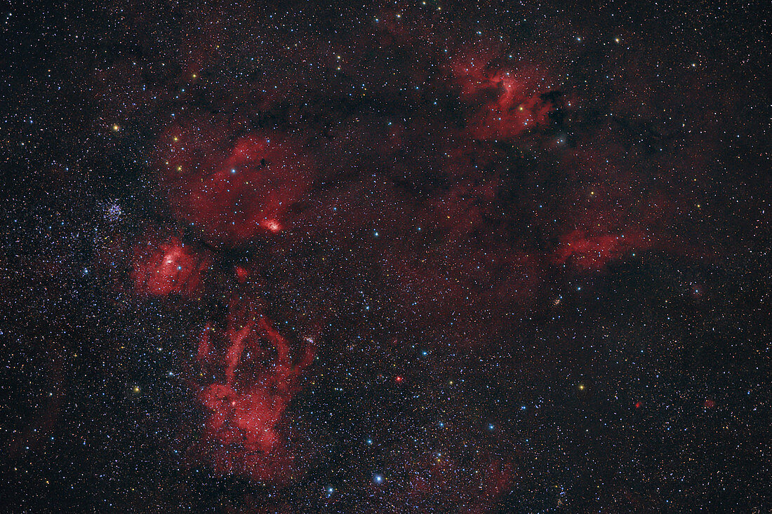 Nebulas in the NGC 7635 Area