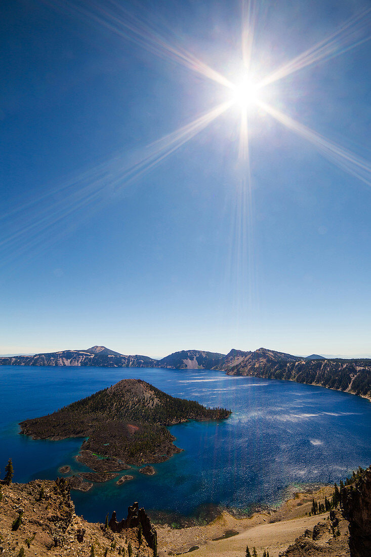 Crater Lake and Sun