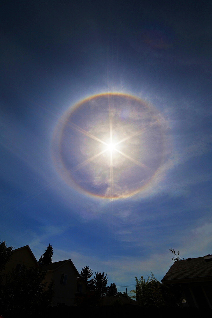 Solar Halo and Cirrus Clouds