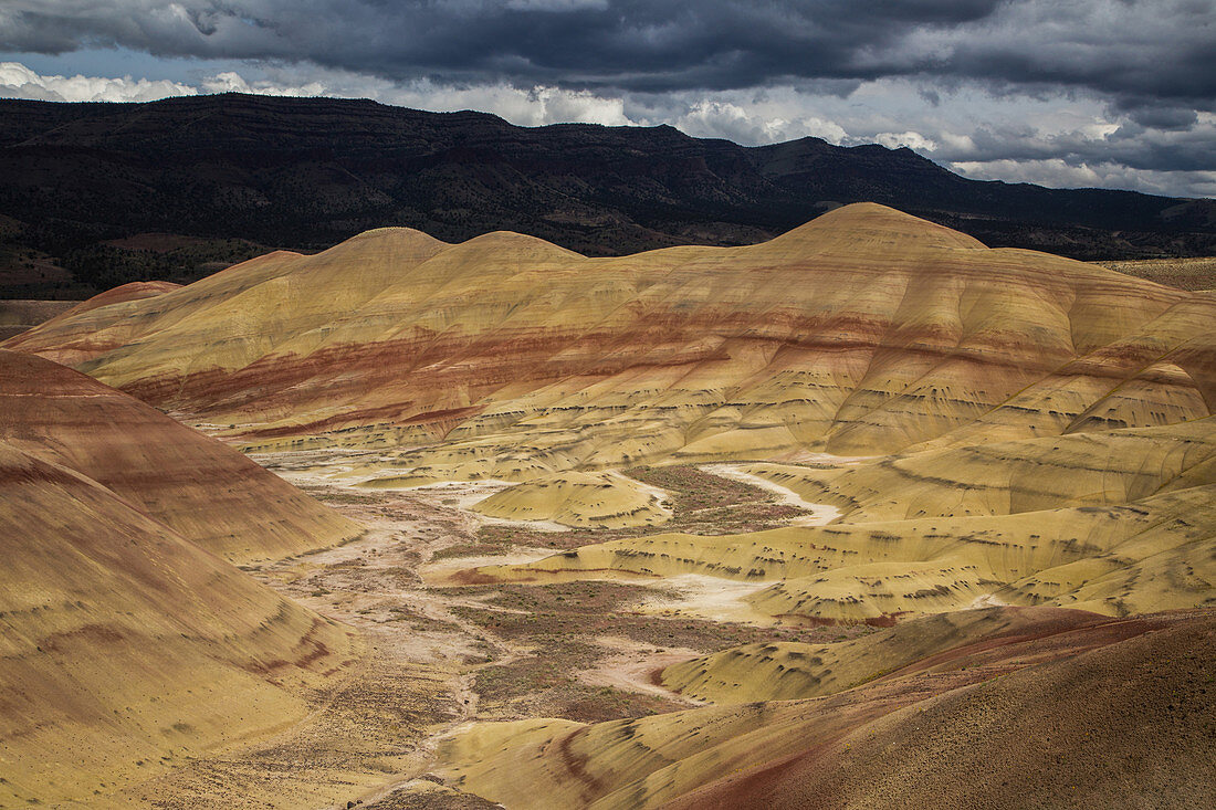 Painted Hills with Storm Clouds, USA