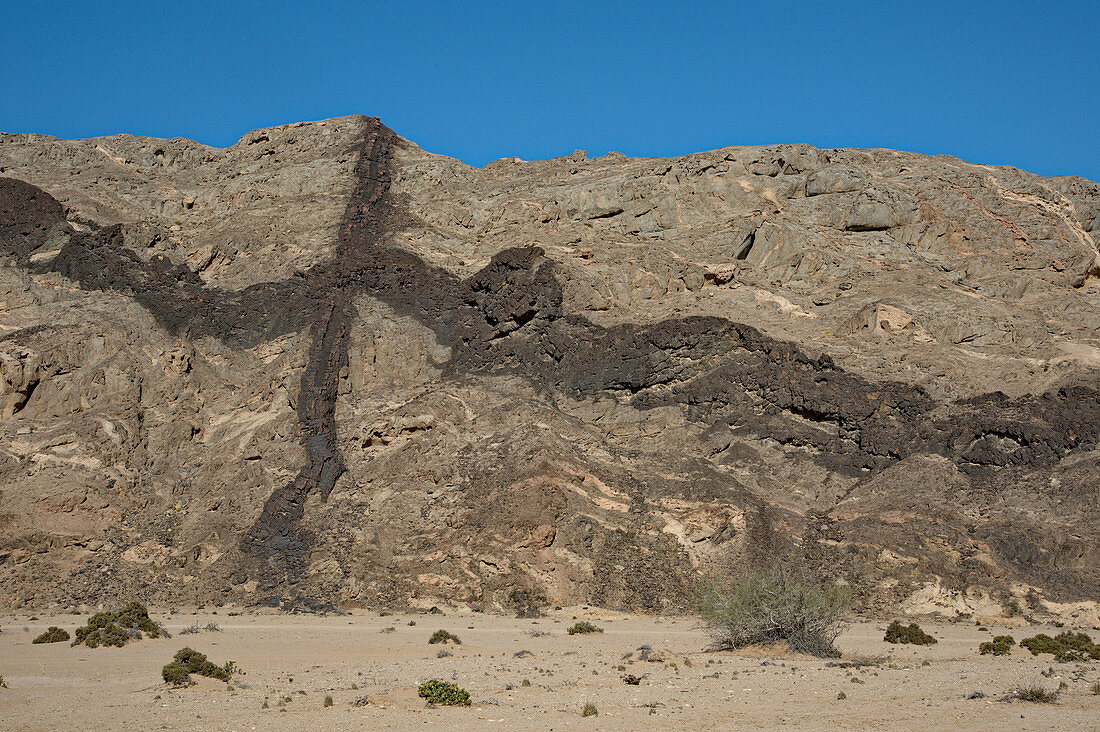 Rocky formations in Namib desert