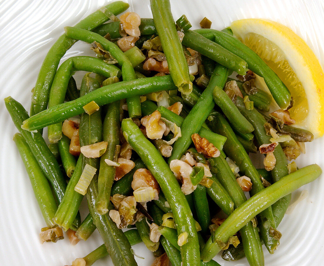 Healthy Food, Lemon-Walnut Green Beans