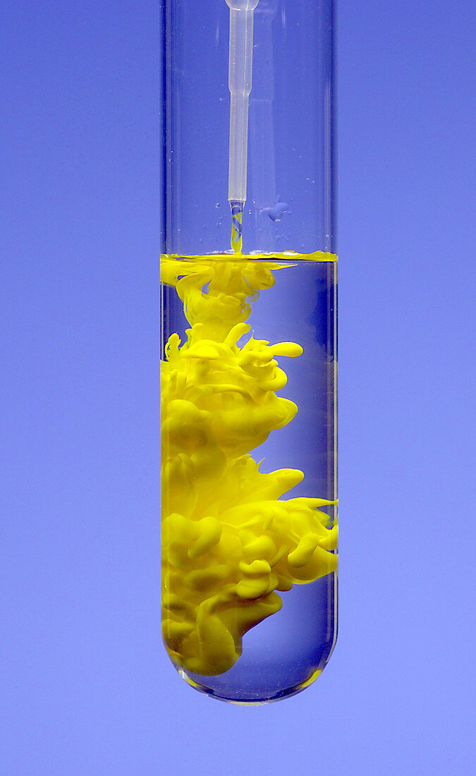 Lead Iodide Precipitate Forming