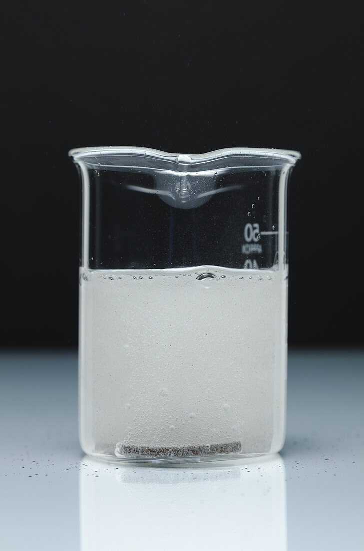 Manganese reacts with an acid