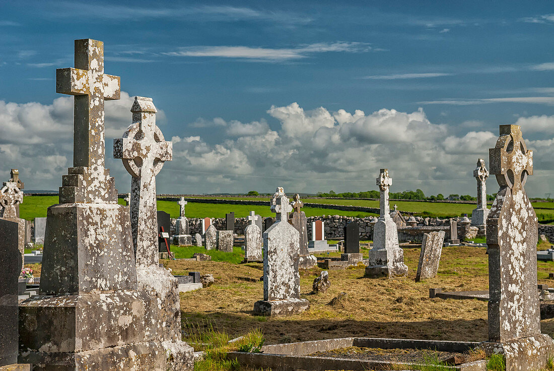 Kilmacduagh Monastery Tombstones, Gort, Ireland