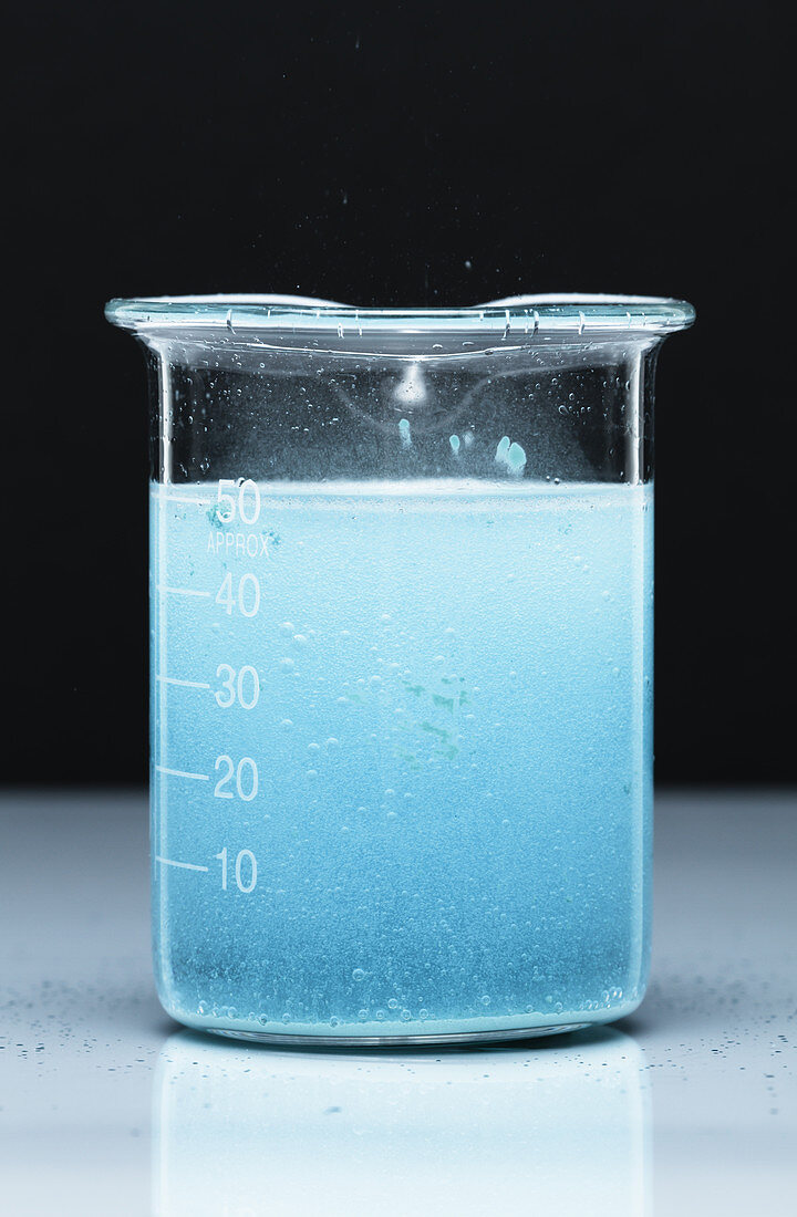 Copper Carbonate Reacts with Acid