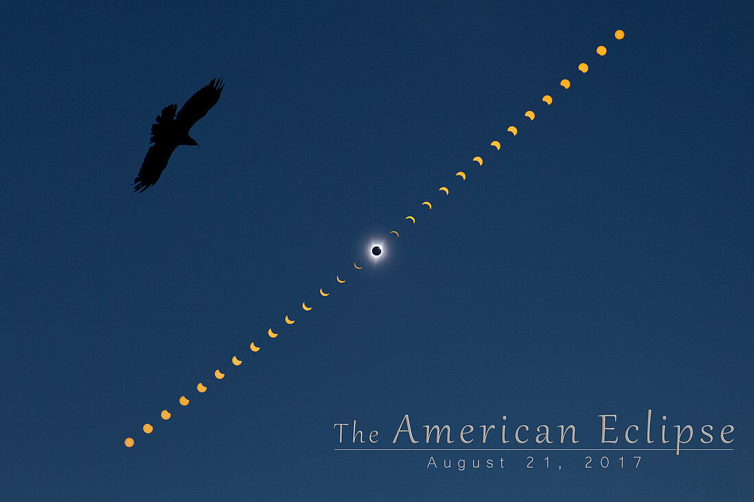 Total Solar Eclipse, 21 August 2017, Multiple Exposure