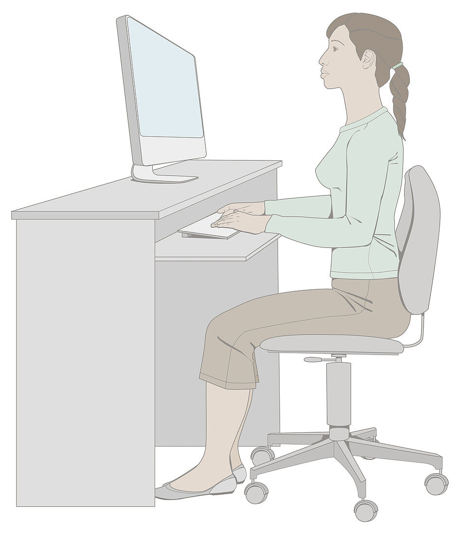 Good posture, illustration