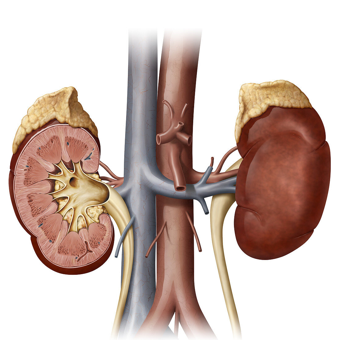 Organs of the Urinary System, illustration