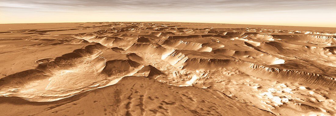 Valleys on the Martian surface