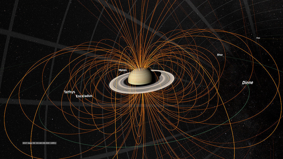 Saturn's magnetosphere, illustration