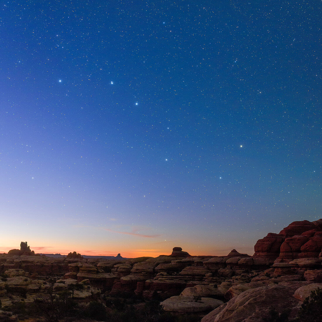 Night sky over Canyonlands National Park, USA