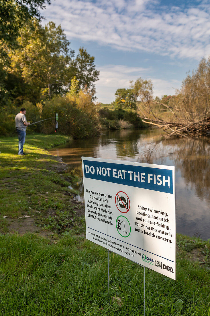River contaminated with PFAS chemicals