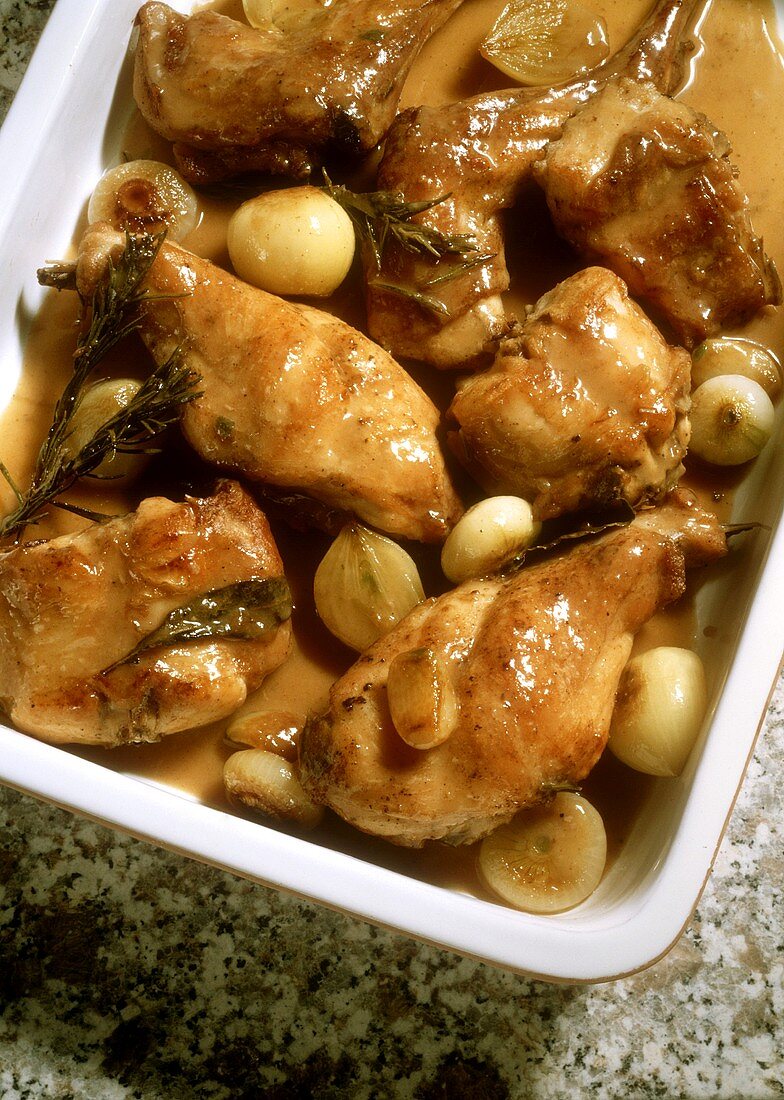 Braised Rabbit with Onions