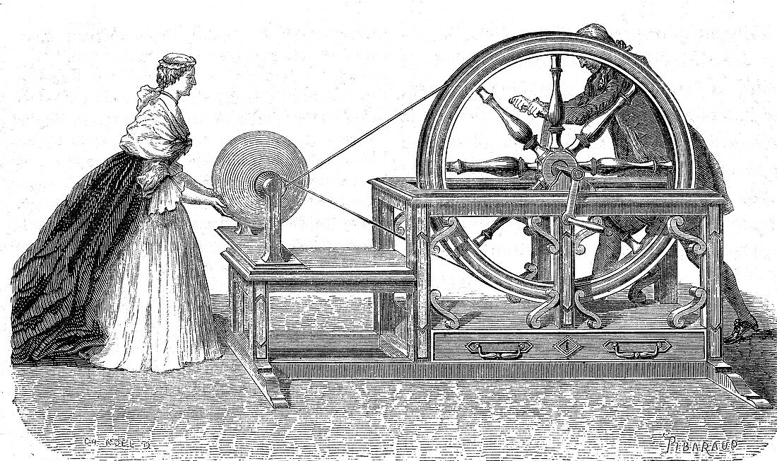 Nollet's electrostatic generator, 1747