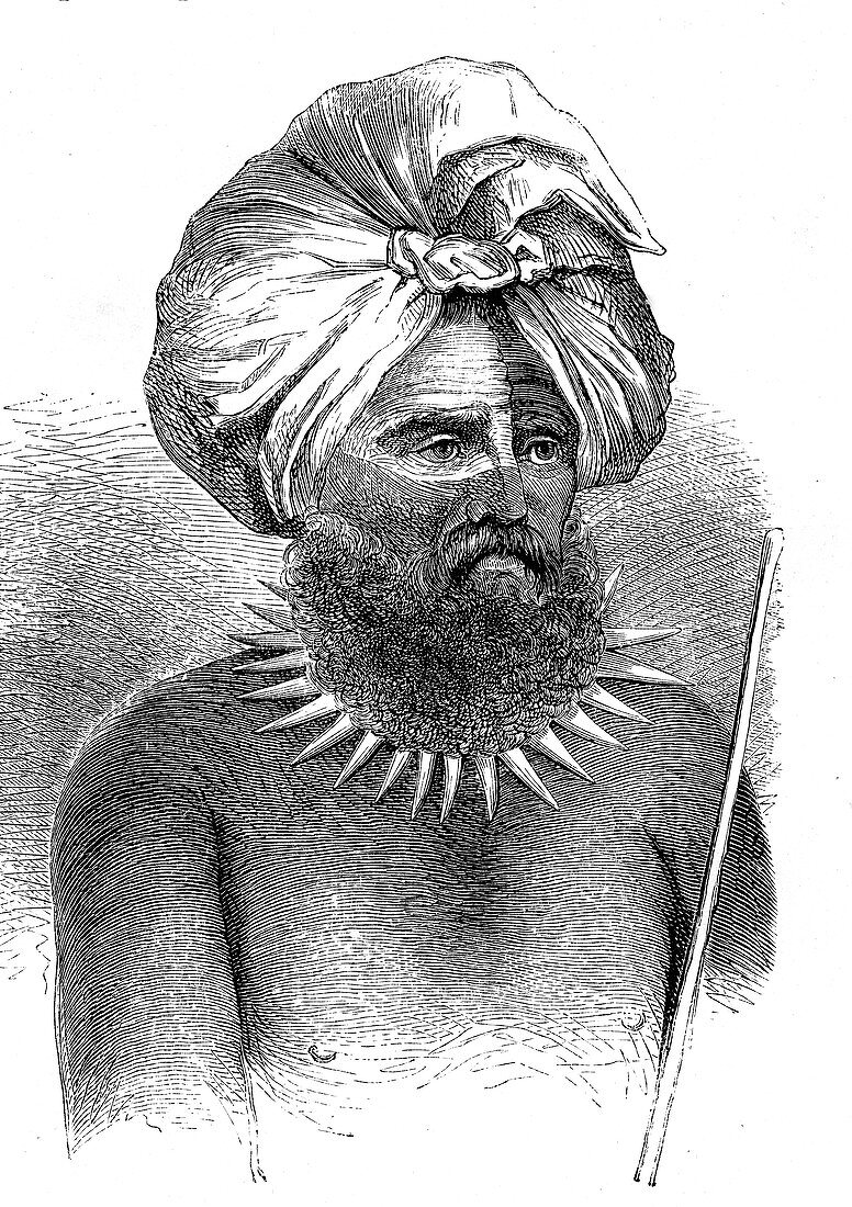 Fijian man, 1880s