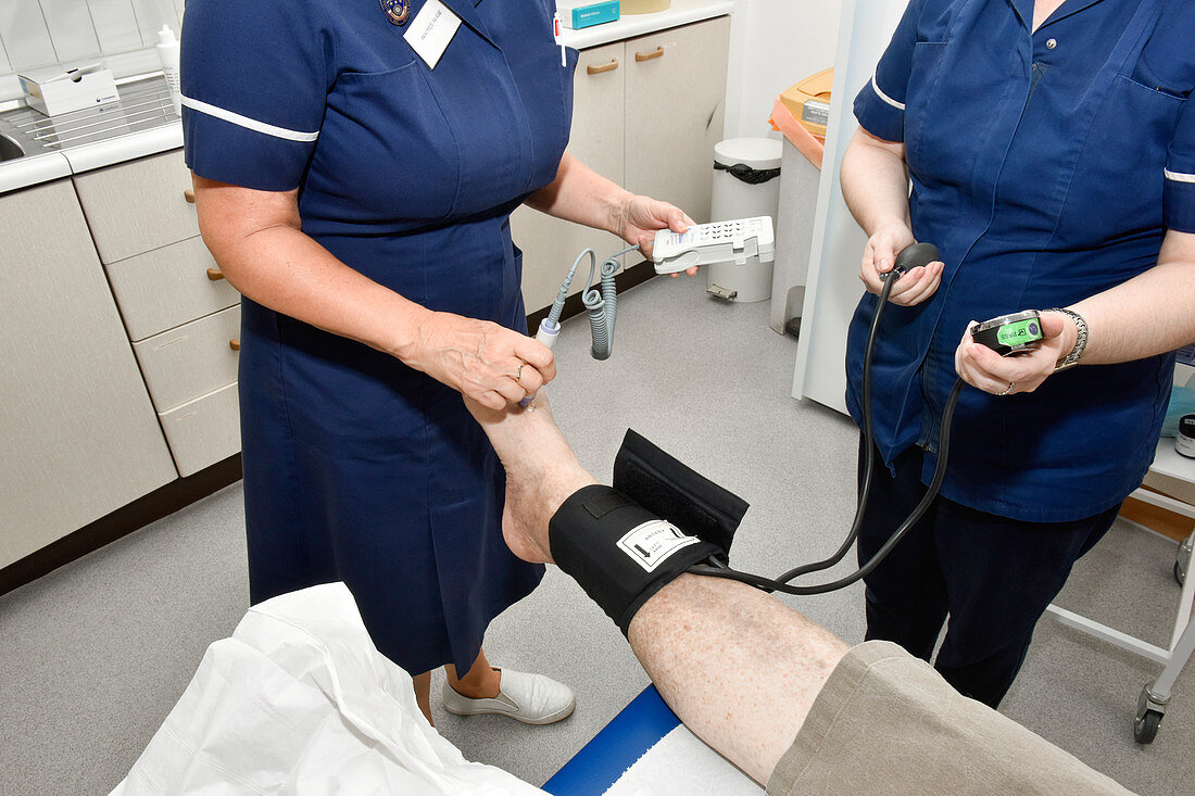 Doppler ultrasound for ankle-brachial pressure index