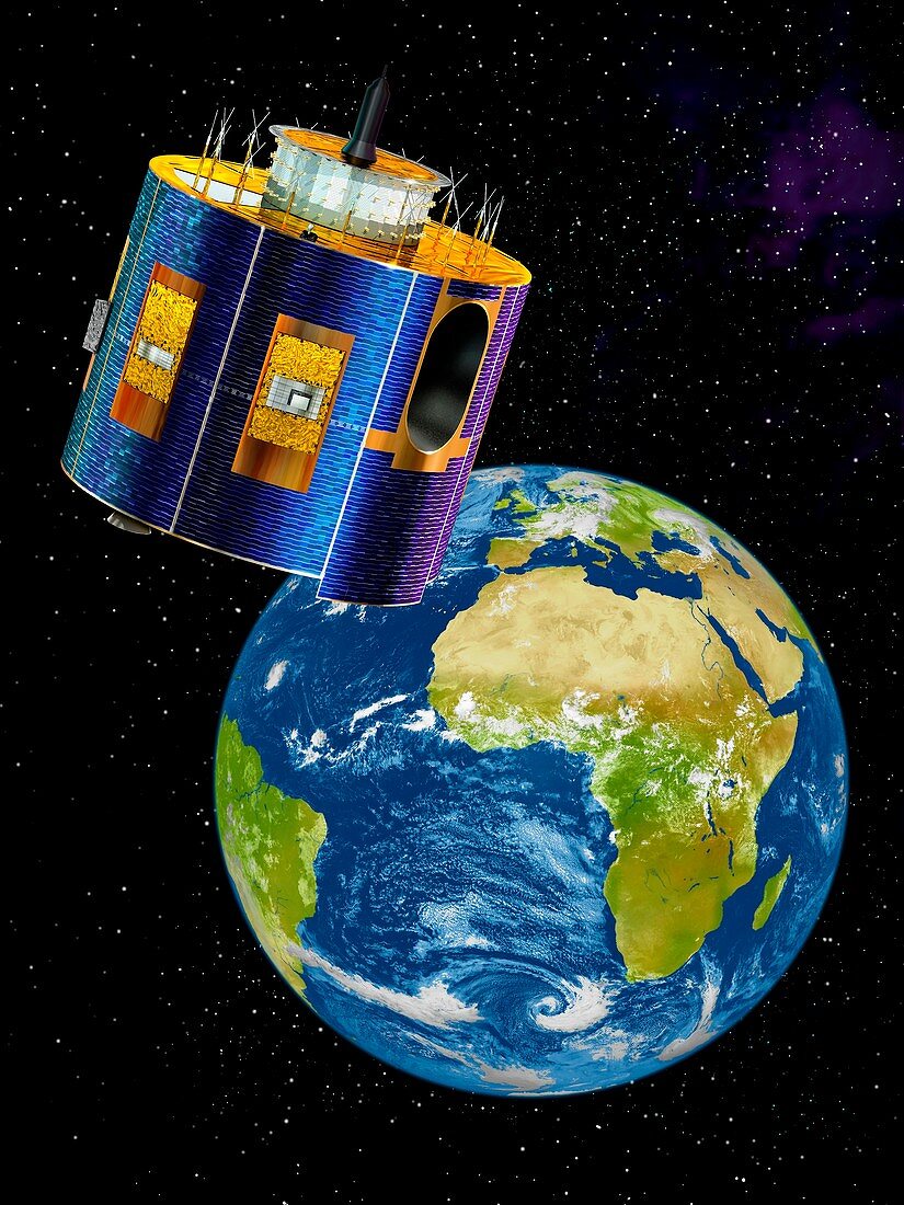 MSG weather satellite, illustration