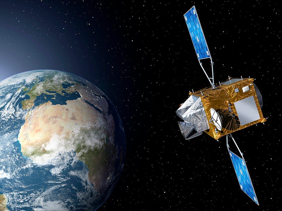 MTG-S satellite and Sentinel-4 mission, illustration