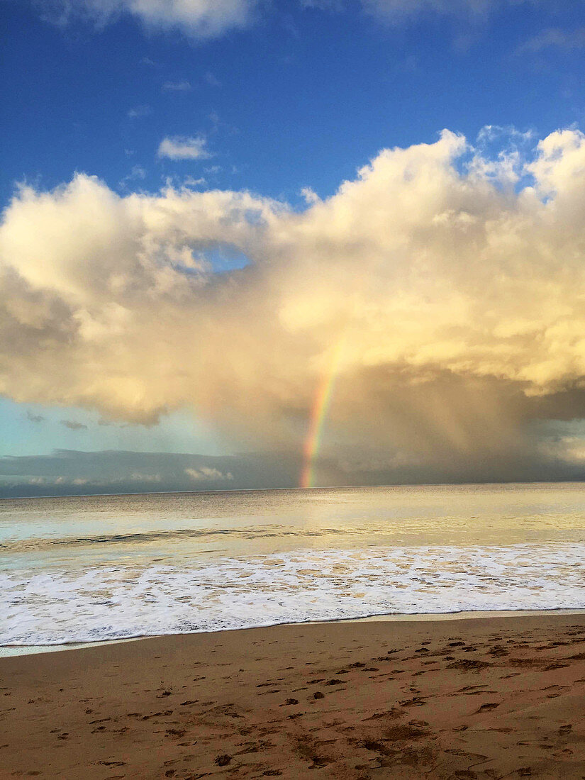 A rainbow at Charley Young Beach, Maui